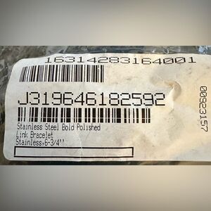 Stainless steel bold polished link bracelet BNWT